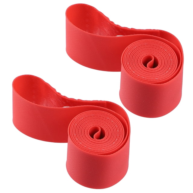 Unique Bargains Bande de Jante de Vélo Bicyclette Bande de Jante Ruban Doublure Chambre à Air Bande de Protection Paire Rouge-16 Po