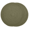 thumbnail image 1 of Bouclair Green Set of 2 Round Placemats, 1 of 2