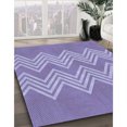 thumbnail image 3 of Ahgly Company Machine Washable Indoor Rectangle Transitional Purple Mimosa Purple Area Rugs, 4' x 6', 3 of 7