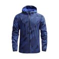 thumbnail image 2 of relayinert Wide Application Sports Jacket All Outdoor Activities Windproof Motorcycle Coat Jacket With Hood Blue S, 2 of 6