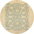 thumbnail image 1 of Ahgly Company Indoor Round Abstract Brown Gold Oriental Area Rugs, 5' Round, 1 of 6