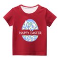 thumbnail image 2 of TIMIFIS Garçons Filles T-Shirts Graphiques Joyeuses Pâques Chandails Unisexe Enfants Col Rond Manches Courtes T-Shirts Enfants Mignon Oreilles de Lapin Oeufs Imprimé T-Shirt, 11 Ans, 2 of 4