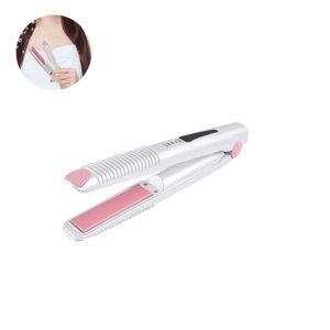 mini straightener for short hair, small straightener fits in the handbag, beard straightener dual power supply with a velvet pouch for on the go.
