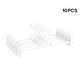 thumbnail image 1 of 10pcs Pants Hangers Plastic Space Saving Non-Slip Skirt Hangers with Clips, 1 of 4