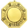 thumbnail image 1 of Chinese Feng Shui Brass Convex Bagua Mirror 4.5 inch, 1 of 10