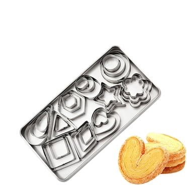 EGNMCR Stainless Steel Cookiesd Mould Geometric Pattern 30-piece Set Flower Star Diy Cookiesd Embossed Cookiesd Mould Baking Tools cookie cutter