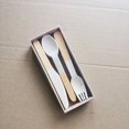 thumbnail image 1 of Zhuge 24pcs Disposable Cutlery Set -Biodegradable Picnic Outdoor Birch Cutlery Spoon Box-Orange, 1 of 4