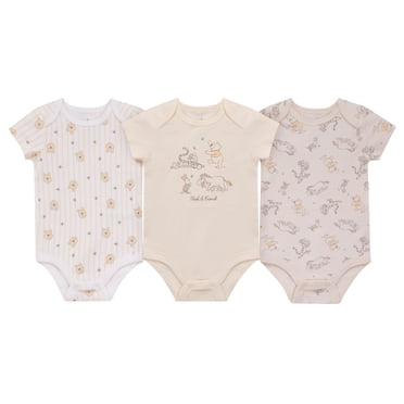 Disney Winnie the Pooh Infants' Unisex Layette Organic Cotton 3pc Bodysuit Set