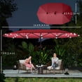 thumbnail image 3 of Outsunny Parasol de Jardin à Double Face Parasol de Terrasse Pare-Soleil Extérieur, 3 of 10
