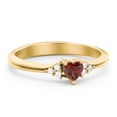 thumbnail image 1 of Birthstone Heart Ring with Shoulder Accents - Garnet (January), 1 of 4