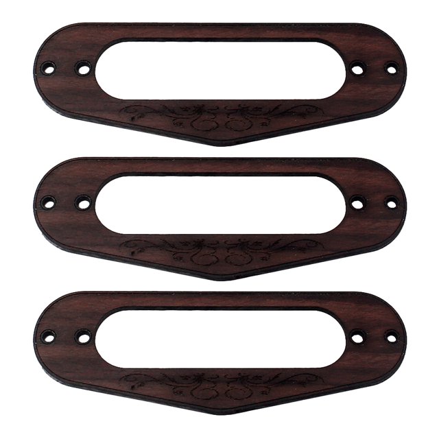 Miangastore Single Coil Pickup Ring Guitar Pickup Frame Mounting Ring Coffee 3Pcs 18Mm