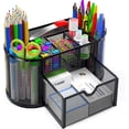 thumbnail image 1 of Desk Organizer Mesh Desktop Office Supplies Multi-functional Caddy Pen Holder Stationery with 8 Compartments and 1 Drawer for Office, Home, School, Classroom by Pipishell, 1 of 1
