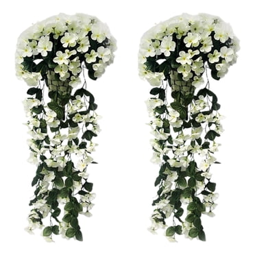 Artificial Plants Indoor,Fence for Garden,Artificial Chlorophytum Bouquet -Irradiation Artificial Garden Plant Fence