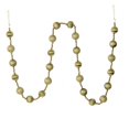thumbnail image 2 of Vickerman M183538 6 ft. Champagne Stripe Ball Garland, 2 of 4