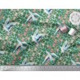 thumbnail image 3 of Soimoi Poly Georgette Fabric Floral Damask & Stork Bird Decor Fabric Printed Yard 52 Inch Wide, 3 of 3