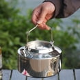 thumbnail image 4 of PRETXORVE Outdoor Kettle Excellent Quality Stainless Steel Kettle Large Capacity Portable Camping Can Open Fire Kettle, 4 of 6