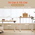 thumbnail image 3 of Mainstays Electric Height Adjustable Desk - White with Nature Wood Color, 3 of 16