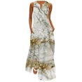 thumbnail image 2 of Robes pour Femmes 2023 Travail Mode Femme Été Sans Manches Uni Col en V Poche Longue Robe Sans Manches Col en V Robe Décontractée Robes d'Été pour Femmes en Liquidation, 2 of 5