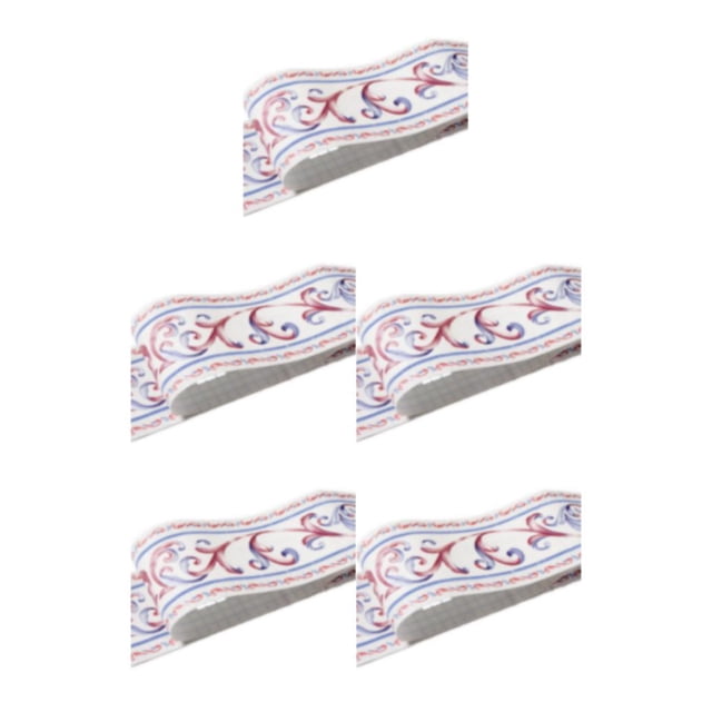Baohd Exquisite Workmanship PVC Waterproof Waist Line For Wall Retro Fashion And Easy white vine flower 5Set