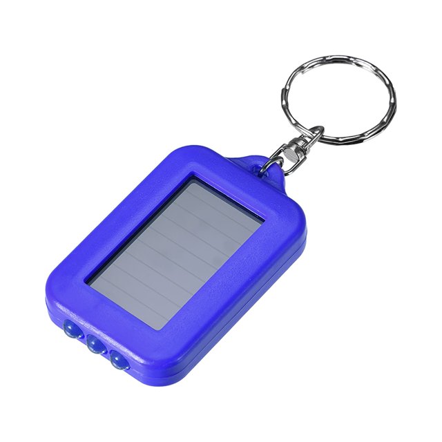 Unique Bargains Mini Porte-Clés Lampe de Poche à Énergie Solaire Bleue pour Camping Randonnée Chasse Pêche