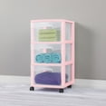 thumbnail image 4 of Sterilite 3 Drawer Cart, Pink, 4 of 6