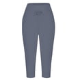 thumbnail image 4 of Liquidation d'Économies d'Été! RQYYD Pantalons Capri pour Femmes Été Décontractés Capris Raccourcis Pantalon de Yoga Jogger à Cordon avec Poches Bas Resserré Pantalons de Survêtement Liquidation, 4 of 6