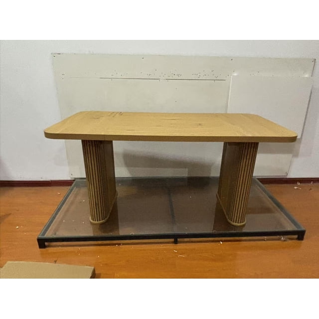 YUSAZENS Grille Dining Table for Modern Homes, Sturdy Design with Unique Aesthetic, Perfect for Dining Room or Kitchen Use