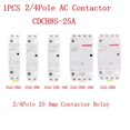 thumbnail image 4 of 1PCS 2 Pôles 4 Pôles 25 Ampères Sans/sans+ Rail DIN Normalement Ouvert 2NO, 4 of 6