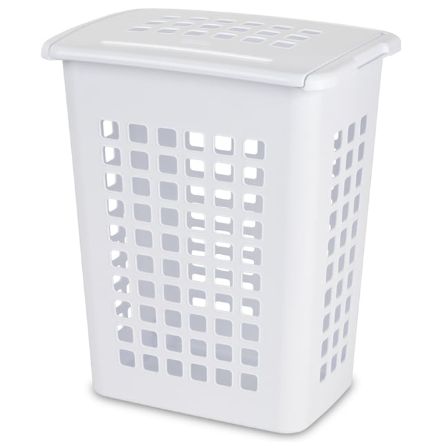 Sterilite Rectangular Laundry Hamper- White