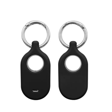 Haobuy 2 Pcs pour Samsung Galaxy SmartTag 2 Étui en Silicone avec Porte-Clés, Étui Anti-Rayures Antichoc pour Animaux et Enfants