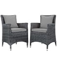 thumbnail image 1 of Modway Summon Ensemble de Salle à Manger d'Extérieur Sunbrella® 2 Pcs en Canvas Gray, 1 of 8