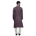thumbnail image 3 of Atasi Kurta-Pyjama Long en Coton Imprimé pour Hommes, Kurta-Pyjama Décontracté de Designer, Vêtements, 3 of 5