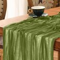 thumbnail image 3 of Dvruxg Cheesecloth Table Runner Rustic Table Runner Long Gauze Table Runner for Wedding Birthday Party Table Decoration, 3 of 5
