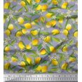 thumbnail image 1 of Soimoi Polyester Crepe Fabric Leaves,Floral & Lemon Vegetable Printed Fabric 1 Yard 42 Inch Wide, 1 of 3