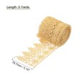 thumbnail image 2 of Uxcell 3.14 inch Wide 5 Yard Lace Ribbon Floral Pattern Khaki Embroidered Lace Trim for Sewing Making, Gift Wrapping, 2 of 5