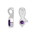 thumbnail image 3 of Purple Amethyst Drop Pendant Necklace in Sterling Silver, 3 of 3