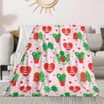 thumbnail image 1 of Cute Cactus Blanket Soft Fuzzy Flannel Plush Funny Throw Blanket for Couch, 1 of 6