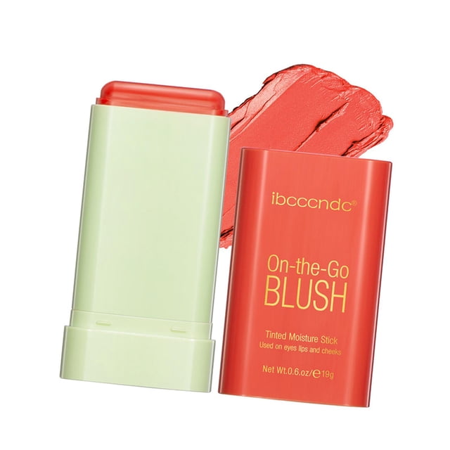 Bâton de Fard à Joues Multi-Usage Longue Tenue Fini Lisse et Rosé Bâton de Fard à Joues Portable Orange. un Bâton de Fard à Joues compact avec texture Crémeuse et Fini Rosé, Montré en Teinte Orange. Offre une Formule Légère et Modulable Convenant aux Yeux, aux Lèvres et aux Joues. Comprend des Propriétés Imperméables et Longue Tenue, Idéal pour les Voyages et l'Usage Quotidien.