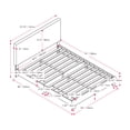 thumbnail image 2 of CorLiving Juniper Fabric Upholstered Adult Dull/Double Platform Bed with Padded Headboard and Slats, No Box Spring Required, Charcoal, 2 of 12
