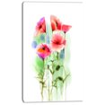 thumbnail image 2 of Red Poppy Flowers Watercolor Sketch - Large Floral Canvas Art Print, 2 of 3