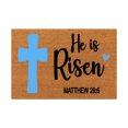 thumbnail image 1 of Doormat Outdoor Front Door Rug Spring Rug Outdoor Extra Durable Door Mat Dirt Trapping Outdoor Welcome Mats for Entryway Front Door Patio Porch, Indoor Outdoor, 16x24 Inch He is Risen MATTHEW, 1 of 7