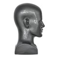thumbnail image 4 of Freer PVC Male Mannequin Head Display Head Mannequin Display Wig makeup head model Head Stand Gray, 4 of 9