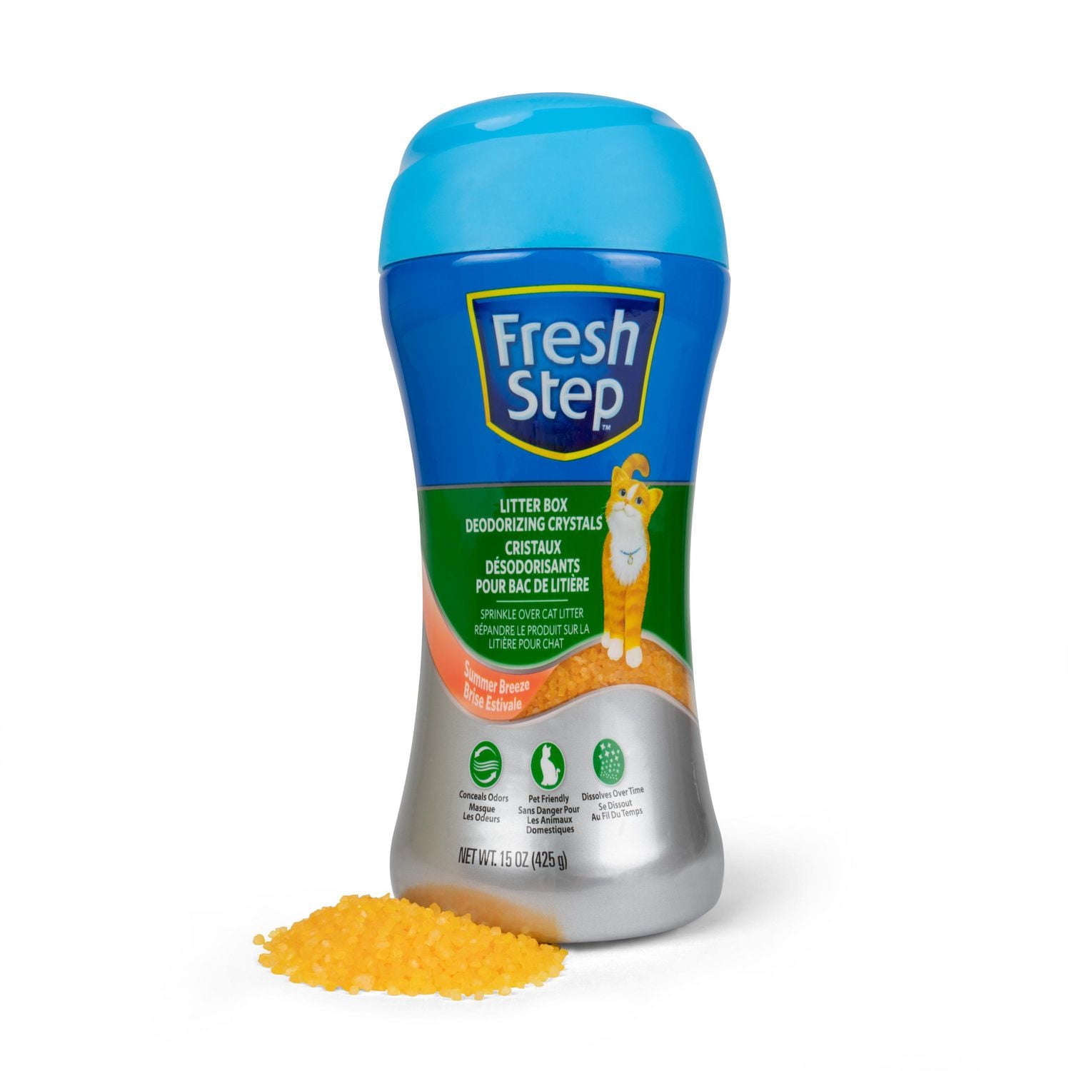 Fresh Step Litter Box Scent Crystals, Summer Breeze, 15 oz