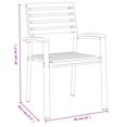 thumbnail image 4 of vidaXL Stackable Garden Chairs 4 pcs Solid Wood Acacia and Metal, 4 of 5