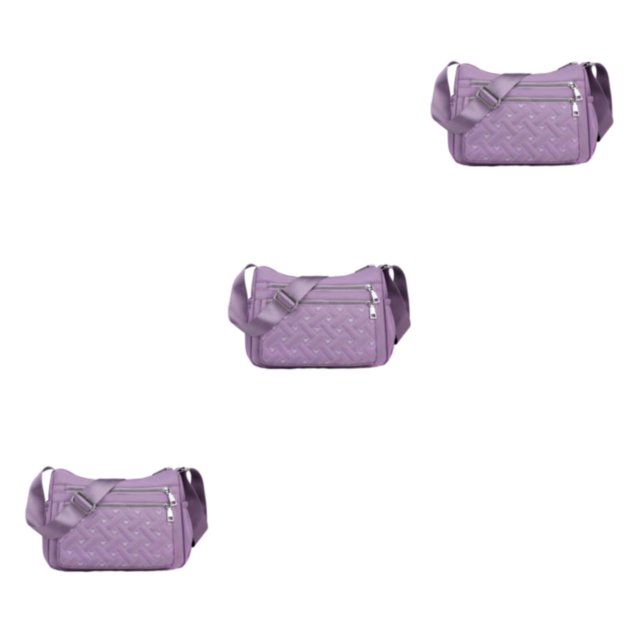 Youkk Stay Organized With Multipurpose Messenger Bag Large Capacity Crossbody Bag light purple 3Set