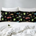 thumbnail image 4 of YST Queen Size Garbage Truck Bed Sheets Set For Boys Girls Kids Cartoon Car Vehicles Sheet Set Trash Can Waste Management Vehicle Sheets Refuse Classification Flat Fitted Sheet 4 Piece, 4 of 5