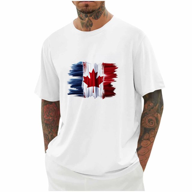 Pisexur T Shirts for Man , Hommes Imprimé Col Rond Mode Décontractée Manches Courtes Blouses Col Rond Chemises Blanches, TG Chemises de Golf Hommes & Chemises Hommes