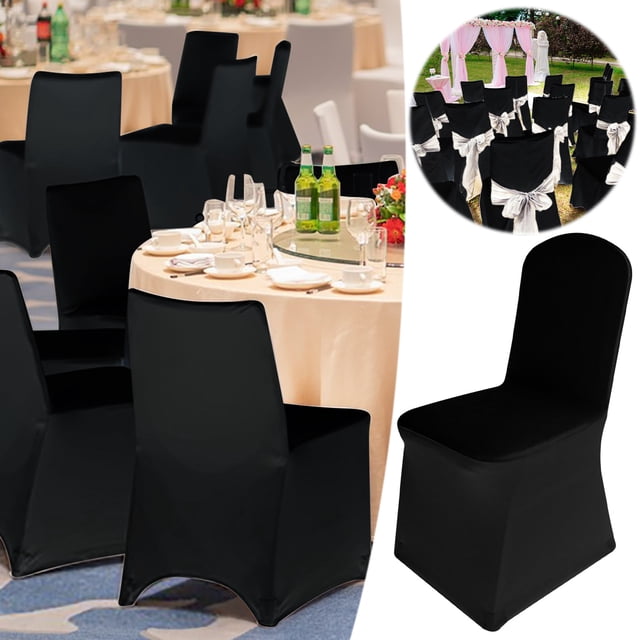 Meitianfacai Banquet Hotel Chair Cover Home Elastic Chair Cover Bleached White Multi PC