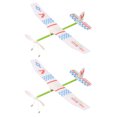 thumbnail image 1 of SHISUYAN 2 Pcs Jouets Biplan d'Avion à Bande de Caoutchouc pour Enfants (Motif Aléatoire), 1 of 9