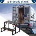 thumbnail image 3 of BeesClover RV Steps with Handrail,Heavy Duty Stable Universal Stair,Mobile Home Stairs Outdoor RV Step Ladder for Travel Trailer Pool Hot Tub Trampoline, 3 of 7